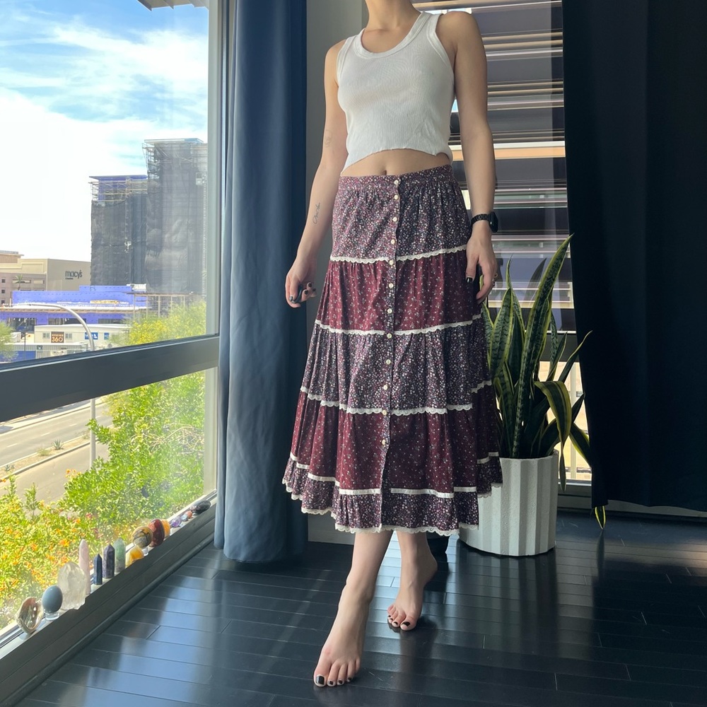floral midi skirt